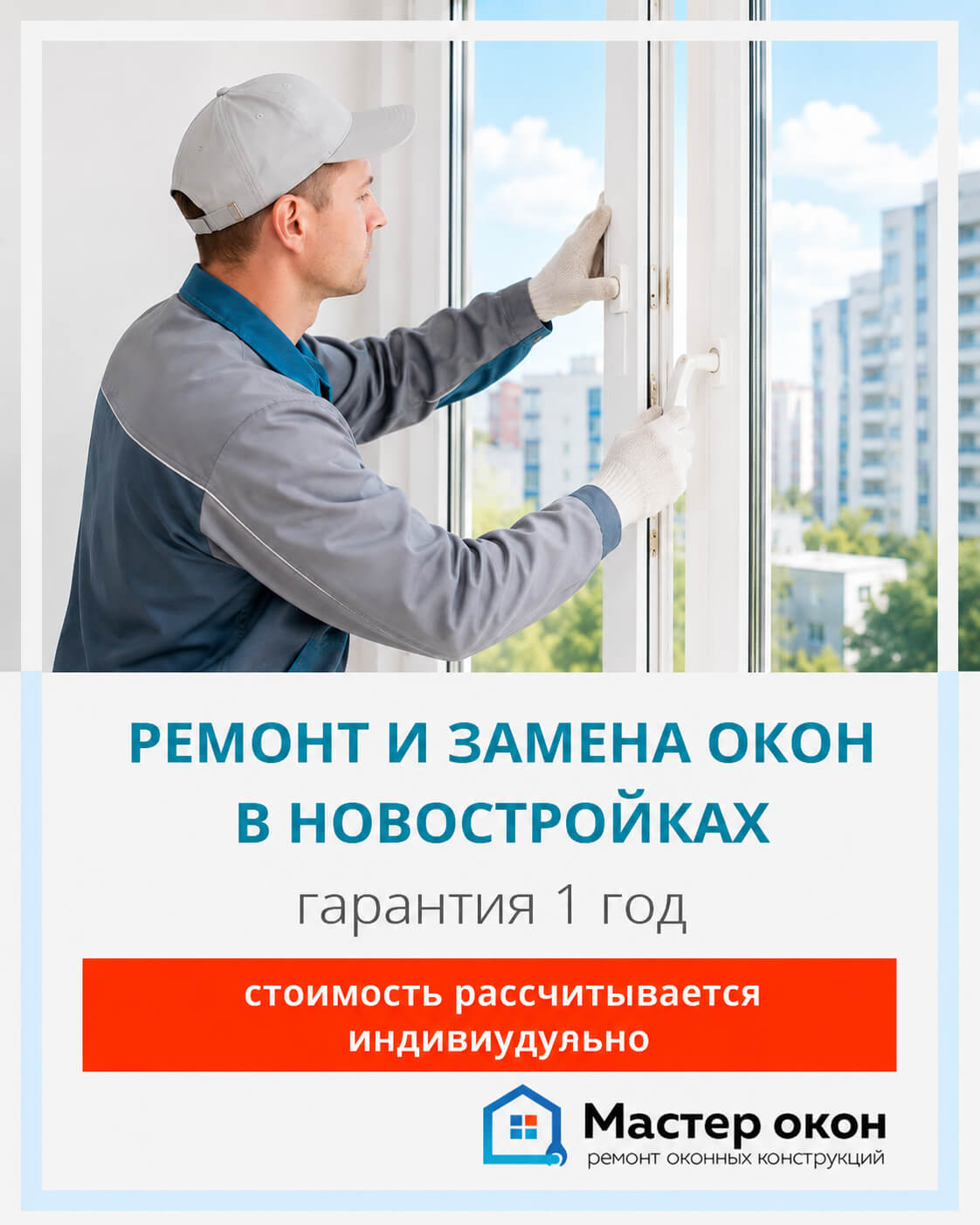 Ремонт и замена окон в новостройках Симферополя